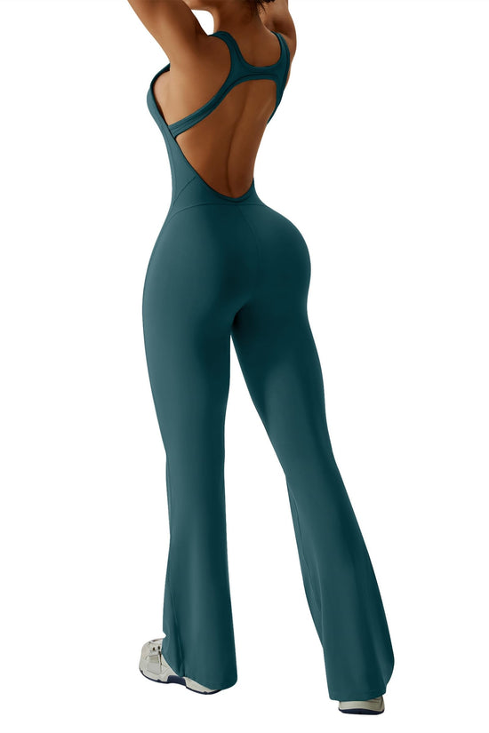 OEAK women's leotard with tummy control cutout and backless design