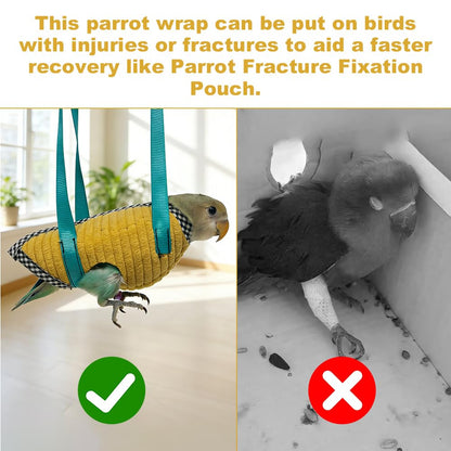 WQY Groceryshop Ultra-Soft Bird Diaper Flight Suit for Small Medium Parrots, Cute Stylish Walking Outfit Anti-Scratch Protective Clothes for Daily Outdoor & Nail Trimming, Ideal Gift for Bird Lovers S