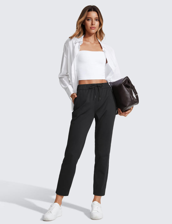 CRZ YOGA 4-way stretch ankle golf pants for women with pockets