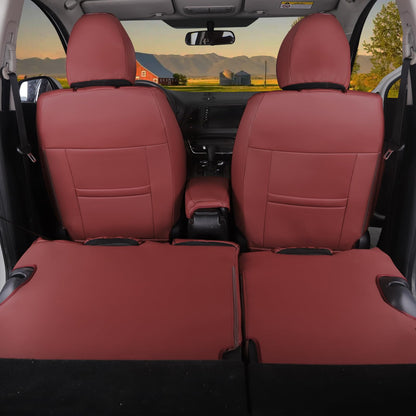 Vehicle seat cover — Custom fit leather set for Honda HR-V 2016-2022 in burgundy