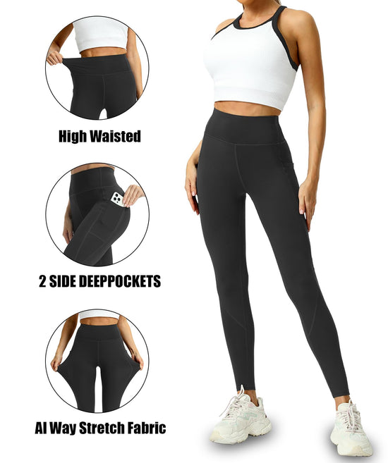 Mlenhor leggings with pockets for women - high waisted tummy control pantsMlenhor leggings - high waisted with pockets for women