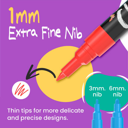 Chalkola marking pens with silver and gold