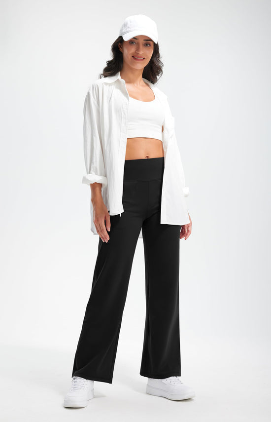 Libin yoga pants — wide leg with pockets and high waist design 29/31 lengths