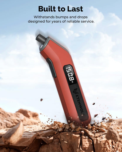 ETENWOLF digital tire pressure gauge - calibrated to ANSI B40.7 Grade 2A with replaceable batteries