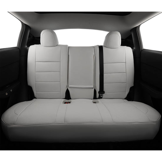 EKR Model Y seat covers — Custom fit for Tesla Model Y 2026, airbag compatible, leather