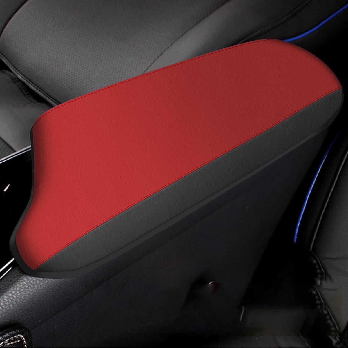 AOMSAZTO console covers - Black with red leather design