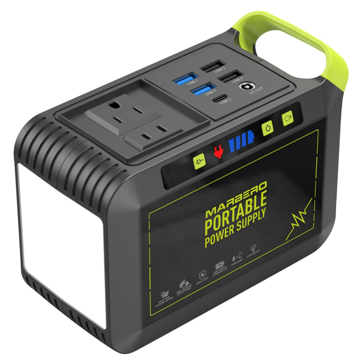 MARBERO portable power station - 88Wh lithium battery with solar generator option for outdoor use