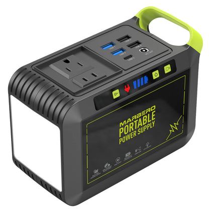 MARBERO portable power station - 88Wh lithium battery with solar generator option for outdoor use