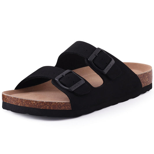 ODOLY cork footbed slide sandal — adjustable buckle for arch support