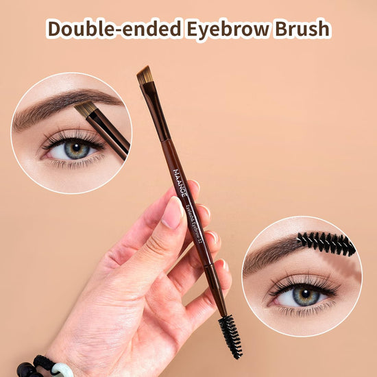 MAANGE cosmetic brush set — 20 pcs double-ended kabuki and contour brushes.