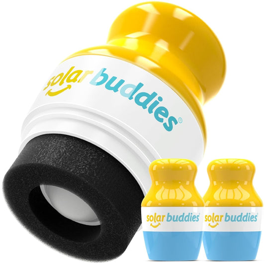 Solar Buddies sunscreen applicator — refillable roll on for kids and adults 3.4fl oz pack of 2