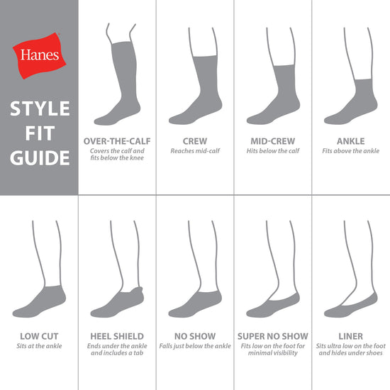 Hanes women's ankle socks — lightweight and breathable ventilation, 6-pair set