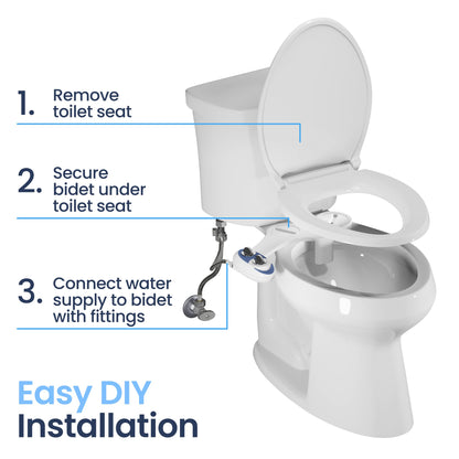LUXE bidet NEO 120 — self-cleaning non-electric bidet attachment for toilet seat