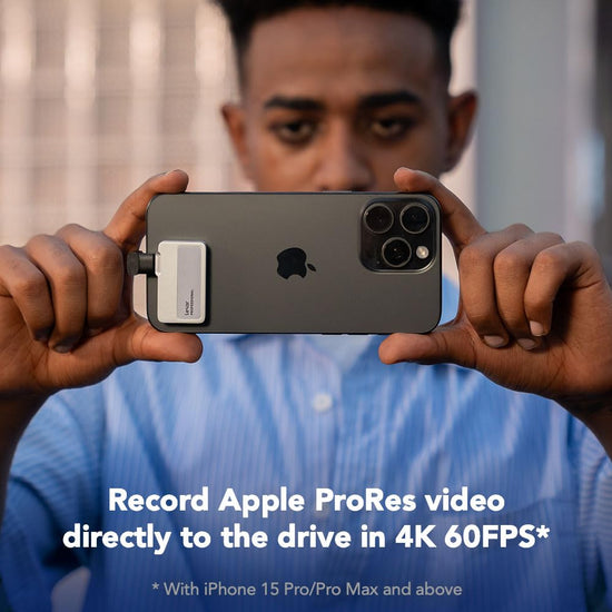 Lexar Professional Go portable SSD - Supports Apple 4K 60fps ProRes, up to 1050MB/s speed.