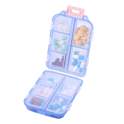 Zuihug personal pill dispenser - compact and portable design with 10 compartments