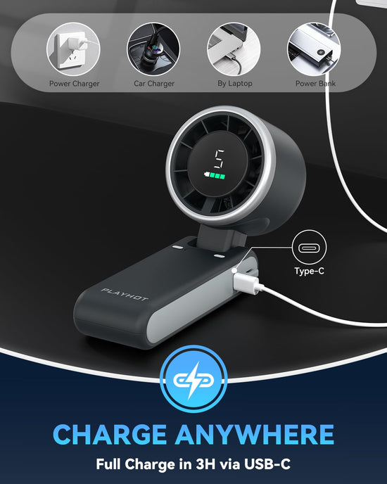 Electric fan — Portable handheld turbo model by PlayHot