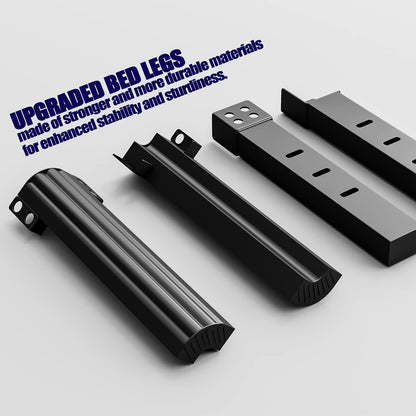 Bed frame — Heavy duty metal platform with round corners and noise free design