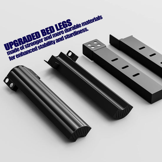 Bed frame — Heavy duty metal platform with round corners and noise free design