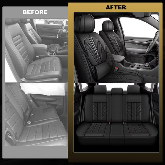 AOMSAZTO leather seat covers — fit for Toyota bZ 2026 full set in black