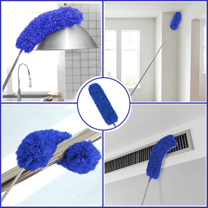 Microfiber duster — 100 inch telescoping extension pole for high ceilings