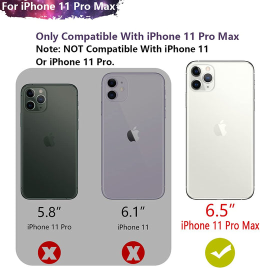 Sitong Battery Case for iPhone 11 Pro Max, 6000mAh Rechargeable Extended Battery Charging Charger Case, Add 110% Extra Juice, Support Wired Headphones Black