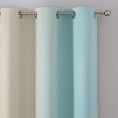 Curtain set — Estelar Textiler ombre blackout for bedroom, 2 panels