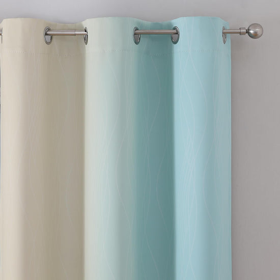 Curtain set — Estelar Textiler ombre blackout for bedroom, 2 panels