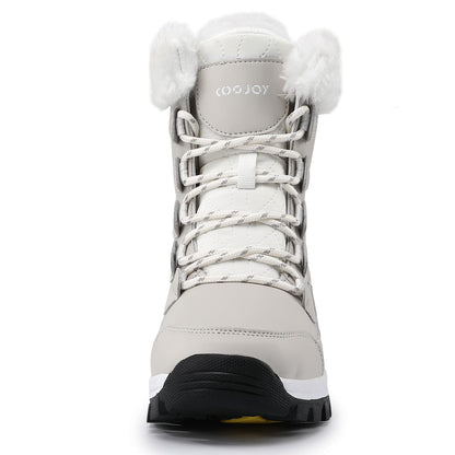 COOJOY waterproof winter snow boots — lightweight and warm mid calf booties
