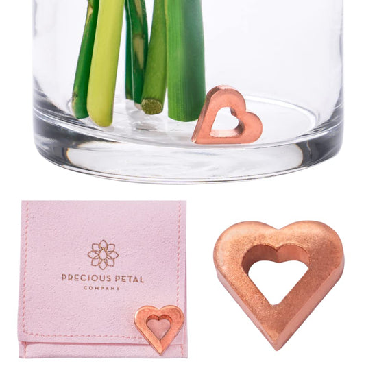 Copper charm flower food alternative for fresh cut blooms - Reusable vase insert
