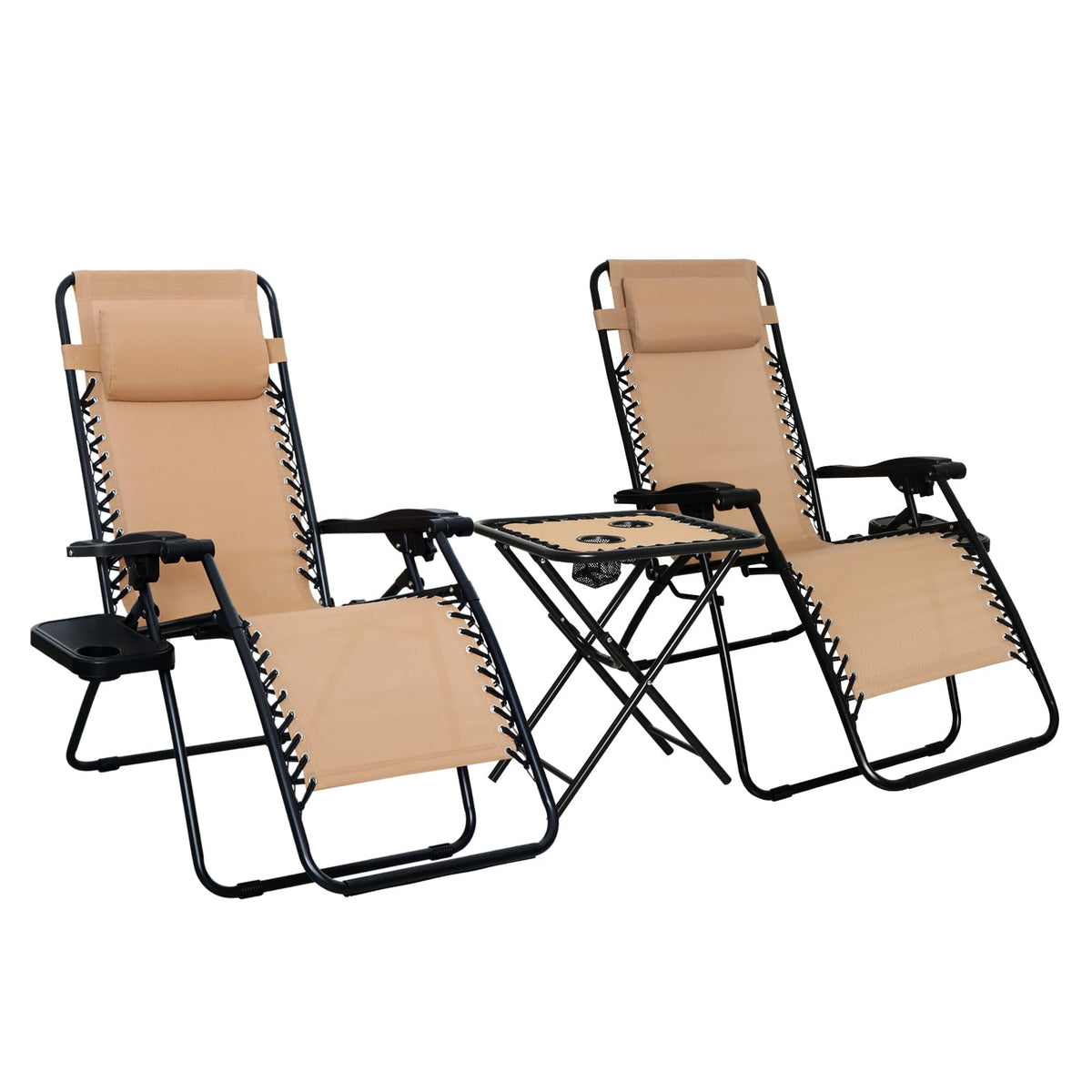 Amazon Basics zero gravity chair with side table set of 2 — with side table included