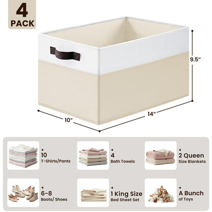 Fabric storage baskets — collapsible design with handles for easy organization