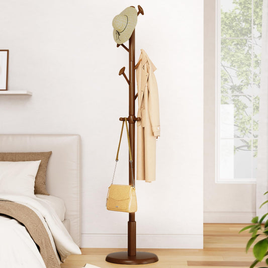Taitiy clothes rack with 10 hooks for bedroom, living room, entryway
