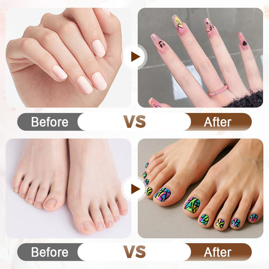 Cosmetic nail set — 12 colors nail art pens for gel nails and dotting tools