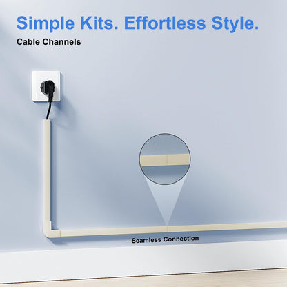 Yecaye cord management cover — easy install cable management kit for home office