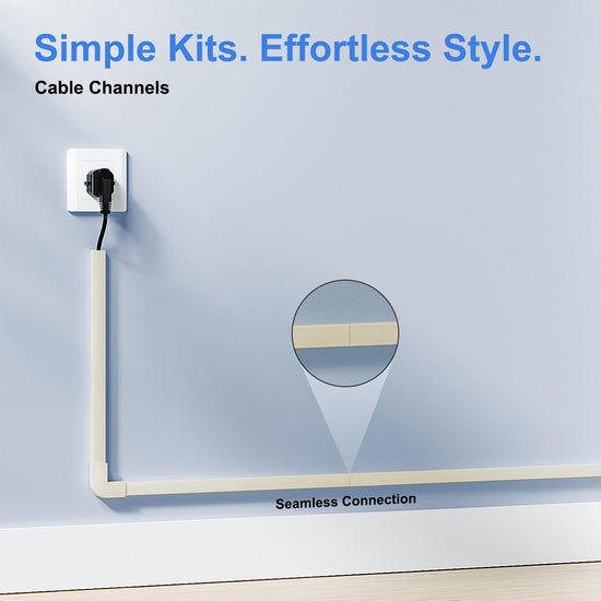 Yecaye cord management cover — easy install cable management kit for home office