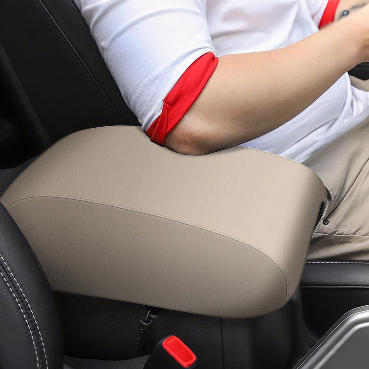 AOMSAZTO Center Console Armrest Cover Lid for 2011-2015 Jeep Compass, Beige