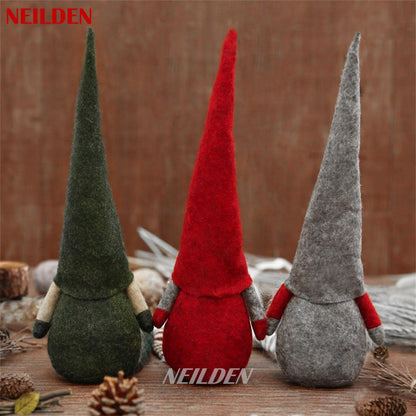 Figurine — BWFY 3pcs long legs Rudolph doll Christmas decoration set for children and hotels