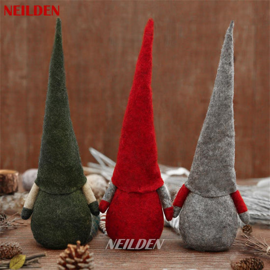 Figurine — BWFY 3pcs long legs Rudolph doll Christmas decoration set for children and hotels