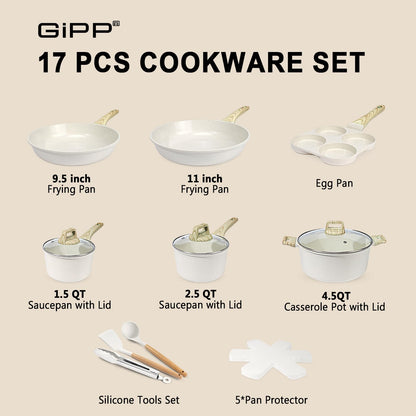 GiPP cookware set — non-toxic, non-stick and dishwasher safe