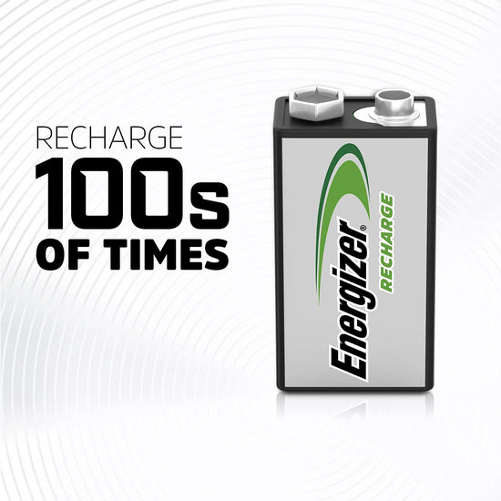 Energizer rechargeable battery charger — charges multiple battery sizes including C, D, AA, AAA, and 9V