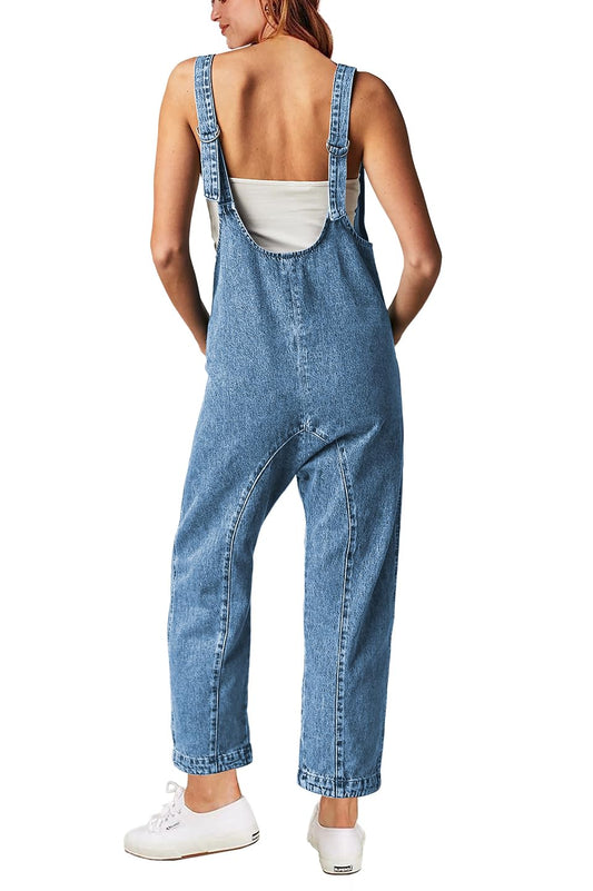 Greaidea overalls — high roller denim design with pockets