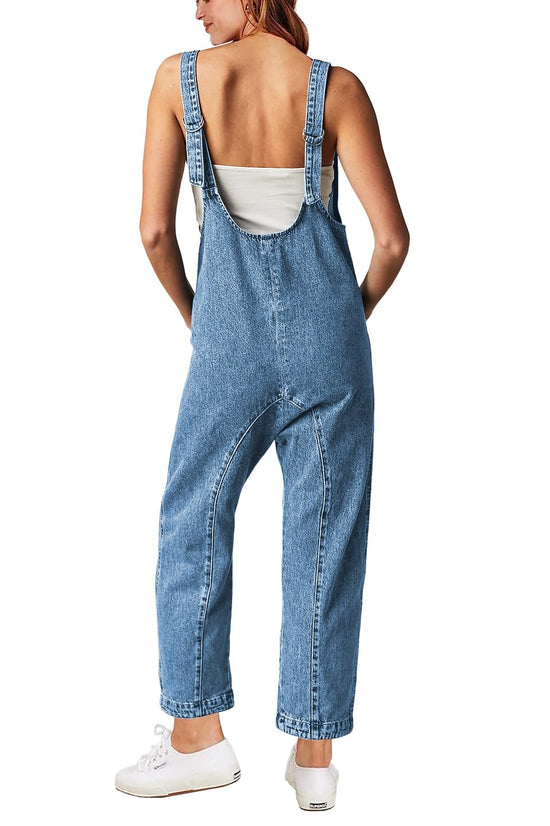 Greaidea overalls — high roller denim design with pockets