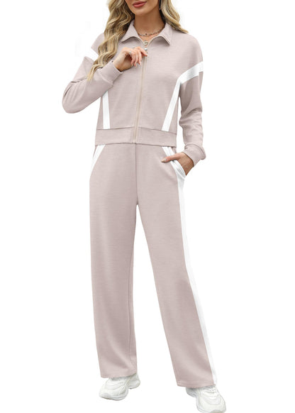 Track suit — XIEERDUO women's lounge set with wide leg sweatpants and sweatshirt