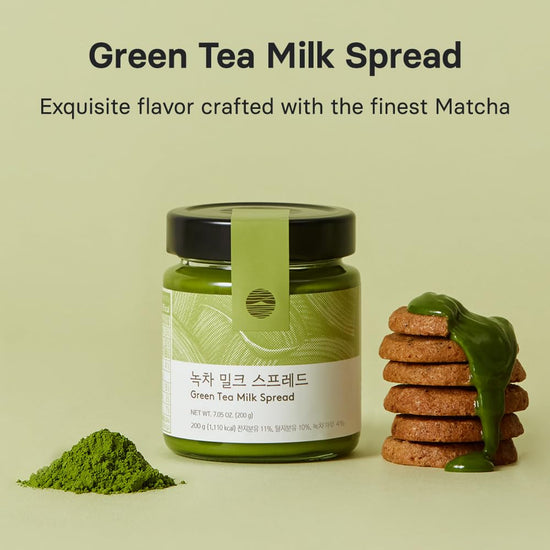 OSULLOC green tea milk spread — matcha from Jeju Island infused spread 7.05 oz, 200g