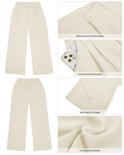 GRAPENT wide leg pants — high waisted flowy trousers for work and business casual