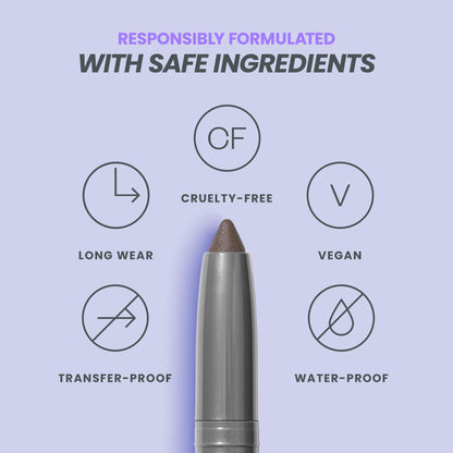 Wonderskin IYKYK Eyeshadow Stick — Longwear, budge-proof and waterproof shimmer stick with sharpener.