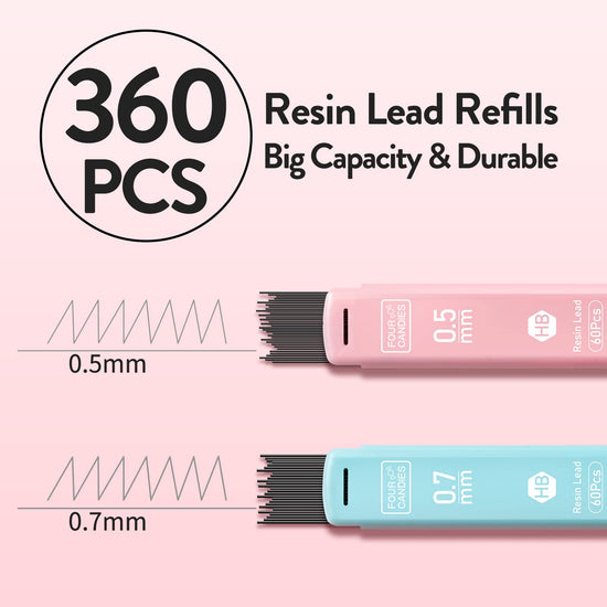 Writing instrument — Cute mechanical pencil set with pastel colors and accessories
