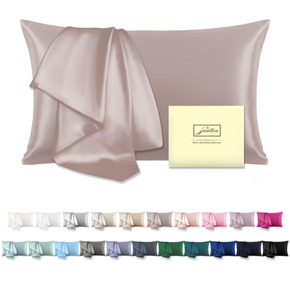 Mulberry Silk Pillowcase for Hair and Skin Silk Pillow Cases with Hidden Zipper Soft Breathable Smooth Cooling Silk Satin Pillow Cases for Sleeping