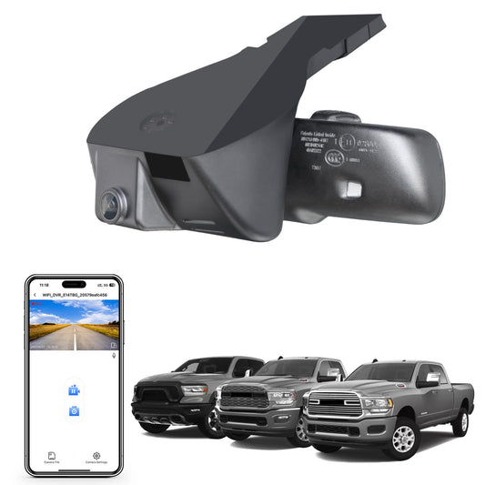 Mangoal 4K dash cam with OEM look and WiFi for Dodge RAM 1500/2500/3500 2019-2024