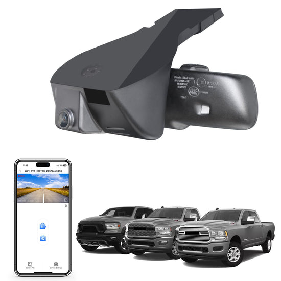 Mangoal 4K dash cam with OEM look and WiFi for Dodge RAM 1500/2500/3500 2019-2024